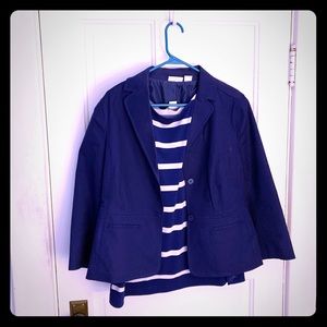 Royal blue shell and blazer set